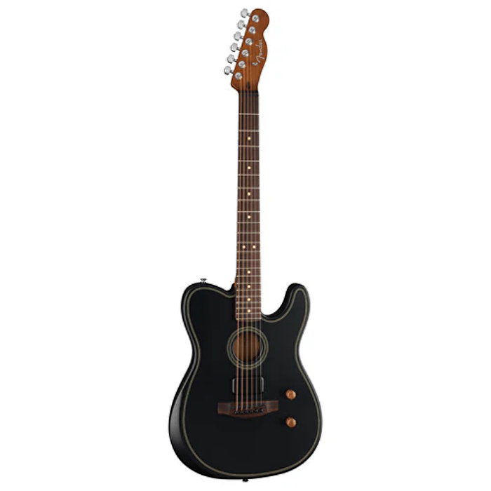 Fender Acoustasonic Standard Telecaster Gülağacı Klavye Black Elektro Akustik Gitar